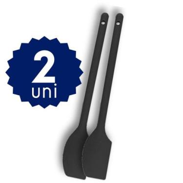 Imagem de Espátula Silicone Cabo Longo Resistente Raspar Mexer - SQ Só Qualidade