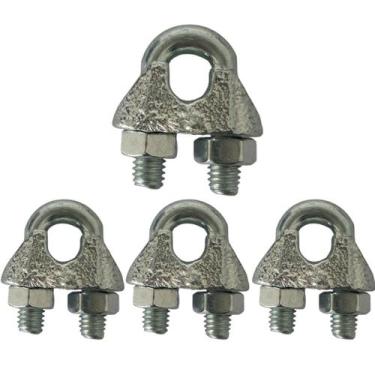 Imagem de Kit Clips Para Cabo de Aço 5mm 3/16" Tipo Leve Feito em Aço Galvanizad
