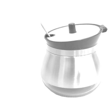 Imagem de Açucareiro Vidro/Inox 250Ml Com Tampa E Colher