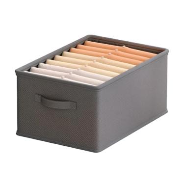 Imagem de Caixa Organizadora Dobrável Life para Roupas, Brinquedos e Quarto Infantil | Cesto Organizador Multiuso Cinza Escuro 41x24x17cm | Solução de Armazenamento Inteligente para Casa e Closet