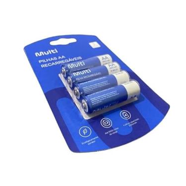 Imagem de Pilhas Recarregáveis AA Multi 2500 mah 4 Unidades Microfone Controle Video Game