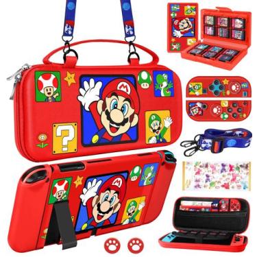 Imagem de Kit de acessórios de armazenamento Xinocy para Nintendo Switch 9 em 1