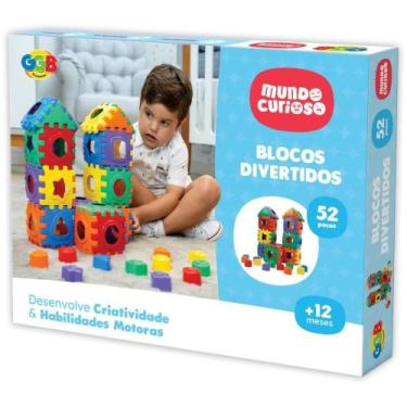 Imagem de Brinquedo Educativo Blocos Divertidos 52 Peças - GGB PLAST