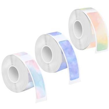 Imagem de Fita de etiqueta D30 D30 Etiquetas compatíveis com Phomemo D30 Label Maker, 12 x 40 mm, papel de impressão de fita adesiva série Nebula/Galaxy, 3 rolos/540 peças