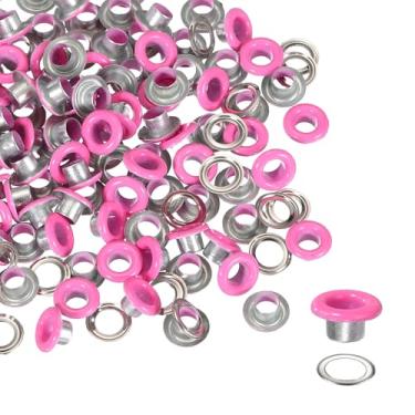 Imagem de YELARXI Kit de ilhós, ilhós de metal, kit de ilhós com arruelas 4,5 mm 3/40.6 cm encaixe interno redondo para (tecido/sapatos/roupas/artesanato faça você mesmo/bolsa/cinto) conjunto 250 e roxo vinho