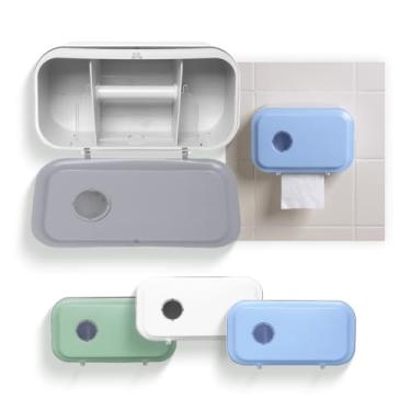 Imagem de Dispenser Suporte Para Papel Higiênico Toalha Banheiro Caixa (Cinza)