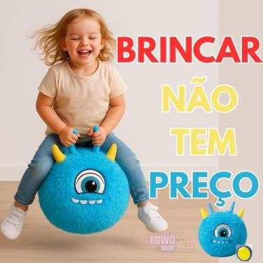 Imagem de Bola Saltitante de Pelúcia com Bomba de Ar Divertida Macia Brinquedo I