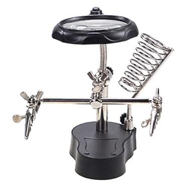 Imagem de BAFOVY Estação de Solda de Lupa Profissional, Lâmpada Led, Lupa Com Clipes Auxiliares para Reparo de Hardware