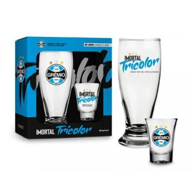 Imagem de Kit Copo Cerveja Munich E Dose Ole Times Futebol Gremio - Brasfoot