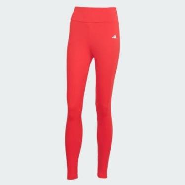 Imagem de Calça Legging Adidas Treino Basic Feminina Vermelha-Feminino