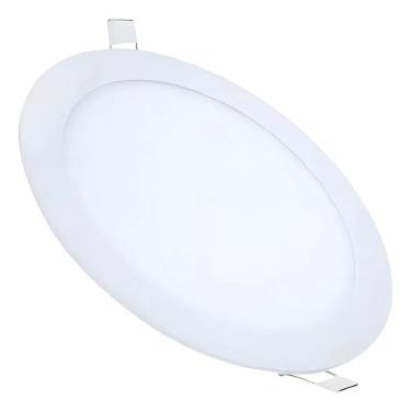 Imagem de Plafon Led Redondo Embutir 18W Ourolux 6500K