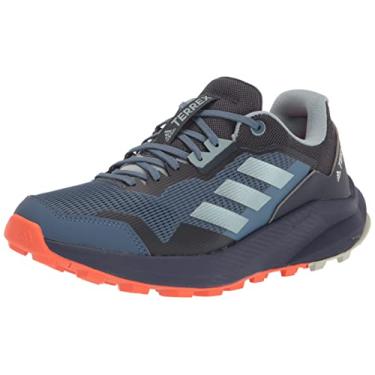Imagem de adidas Terrex Trailrider Tênis de corrida masculino, Aço Maravilha/Cinza Mágico Met/Laranja Impacto, 11