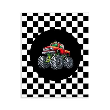 Imagem de Stupell Industries Arte de placa de parede Monster Truck Dude, design de Kim Allen, 14 x 11