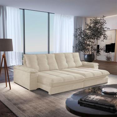 Imagem de Sofá Dublin 02 Módulos De 120cm Br25cm Meu Sofá Online A294 Linho Creme