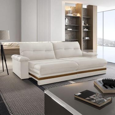 Imagem de Sofá Avalon 02 Módulos De 120cm Br25cm Meu Sofá Online A302 Linho Branco