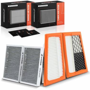 Imagem de A-Premium Filtro de ar para motor e cabine com carbono ativado compatível com Mercedes-Benz ML320/GL320/R320 2007-2009, ML350 2010-2011, GL350 2010-2012, R350 2010-2013, 3.0L