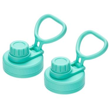 Imagem de Prurex Tampa de bico para garrafa de água de boca larga Hydro Flask 12 16 18 22 32 40 1,8 g, tampa de substituição para garrafas de boca larga (verde, pacote com 2)