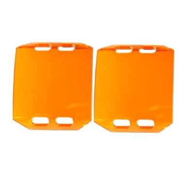 Imagem de 2 peças de capas de luz LED de 4 polegadas capa de luzes off-road capa de lente de barra de luz capas protetoras à prova de poeira para quadriciclo UTV SUV caminhão 10 cm luzes de trabalho LED faróis