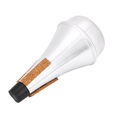 Imagem de Pssopp Alomínio de Alumínio e Trompete de Tira Cortiça Mudo, Ajuda a Produzir um Som Mudo Claro, Perfeito para Os Amantes da Música Praticarem ou Se Aquecerem Silenciosamente Em Casa, Não Se