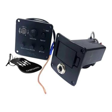 Imagem de oshhni de pré-amplificador para captador de guitarra, equalizador portátil pré-cabeado com pré-amplificadores Turner integrados para prática e, com Bateria