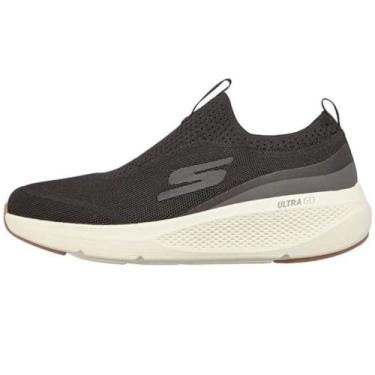 Imagem de Skechers Gorun Elevate Tênis de corrida esportivo masculino sem cadarço com amortecimento, Preto/branco, 42