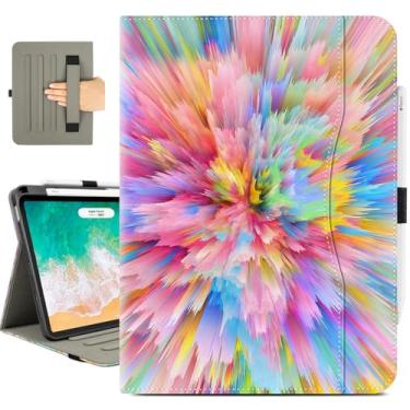 Imagem de Vimorco Capa para iPad Air de 11 polegadas M3/M2 2025/2024, para iPad Air 5ª/4ª geração, capa de 10,9 polegadas, capa de 4ª/3ª/2ª/1ª geração, alça de mão/bolso, arte colorida