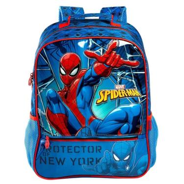 Imagem de Mochila Escolar Bolsa Costas Menino Homem Aranha Spider Man-Masculino