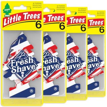 Imagem de LITTLE TREES Purificadores de ar para automóveis. Árvore suspensa fornece perfume duradouro para automóvel ou casa. Barbear fresco, 24 aromatizadores de ar