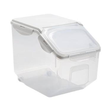 Imagem de Ioensy Recipiente de Armazenamento de Arroz Bin Recipiente de Cereais Caixa de Armazenamento de Alimentos Armazenamento de Arroz de Grãos para Gabinete, Pequeno