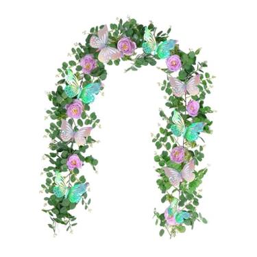 Imagem de Generic Decorações de guirlanda de flores artificiais, flores falsas, folhagens, guirlanda de artificiais para casamento, Style B