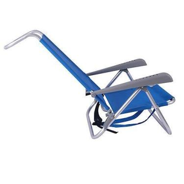 Imagem de Cadeira Baixa de Praia Alumínio Azul Klimber