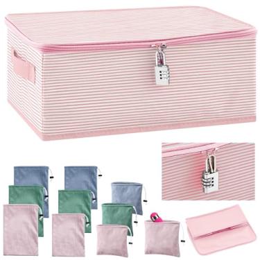 Imagem de 1 bolsa organizadora discreta e bloqueável para adultos, com 9 unidades, bolsa organizadora com cordão de armazenamento de brinquedos para mulheres e homens, 3 tamanhos, 38 x 25 x 16 cm, caixa de