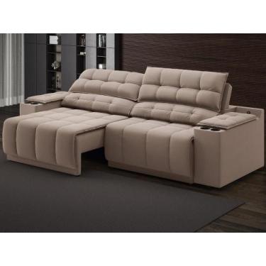 Imagem de Sofá com Porta Copos e Carregador USB Retrátil e Reclinável Samurai 2 