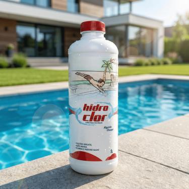 Imagem de ALGICIDA CHOQUE HIDROCLOR 1L para Piscina, Tratamento Versátil de Ação Rápida, Elimina e Previne Algas