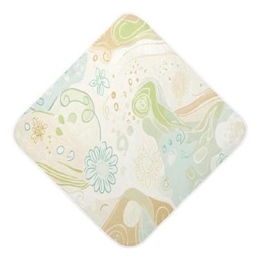 Imagem de Toalhas de bebê com capuz ultra macias absorventes toalhas de banho de algodão musselina fundo de primavera para recém-nascidos bebês bebês 89 x 89 centímetros