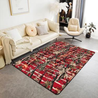 Imagem de Feelyou Tapetes para sala de estar, ramos de árvore, para crianças, meninos, meninas, selvagem, caça, folha, tapete, 12,7 x 18,8 cm, árvore botânica, interior, decoração com tema de natureza, tapete