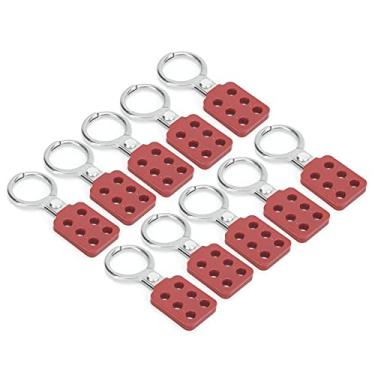 Imagem de Generic Tagout Ferrolho 38mm/1.5in 6 Furos à Prova de Fogo Ferrolho de Bloqueio, 10 Pces Cadeado de Segurança para a Indústria Química