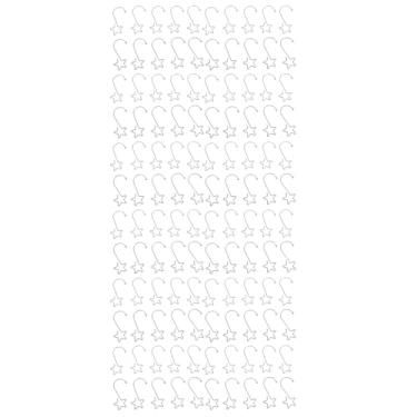 Imagem de Ainoli 120 peças de ganchos de árvore de Natal em forma de estrela, cabides de decoração de aço inoxidável para festa de Páscoa e Halloween (Prata)