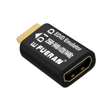 Imagem de FUERAN Adaptador de emulador HDMI Edid, emuladores 2560X1440@120/144Hz, passagem confiável para divisores de vídeo, extensores, receptores AV – Plug & Play