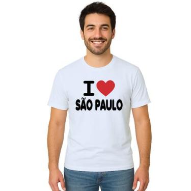 Imagem de Camiseta Eu Amo São Paulo I Love SP Estampa Personalizada - UseP4, Bra