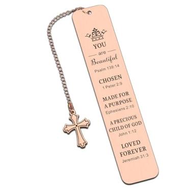 Imagem de Presentes de batismo para adolescentes, meninas, mulheres, ideias de batismo cristão para mulheres, marcadores bíblicos para ela, presentes de primeira comunhão para meninas, presente cristão para