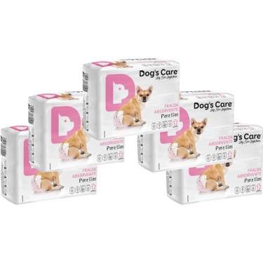 Imagem de Kit 5 Fralda Higiênica Descartável Dogs Care Para Cachorro Fêmea P 60 unidades