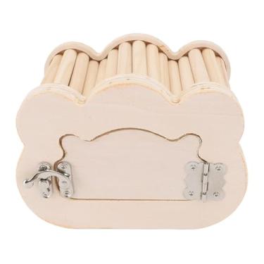 Imagem de Casa de Esconderijo para Hamster Artesanal de Madeira Multifuncional Estrutura Forte Casa de Esconderijo para Pequenos Animais para Hamsters Ratos e Outros Pequenos Animais de