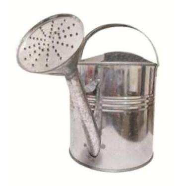 Imagem de Regador metálico de 10 litros Com bico longo e pega resistente, ideal para plantas de interior, vasos de flores e uso em estufas