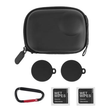 Imagem de Estojo de Transporte para Insta360 Go Ultra, Inclui Protetores Tela Películas para Lentes e Tampa Lente Bolsa Armazenamento Rígida Compacta Organização Transporte Acessórios Câmera