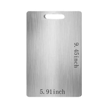 Imagem de Tábua De Corte De Aço Inoxidável Reforçada De Dupla Face Para Cozinha 