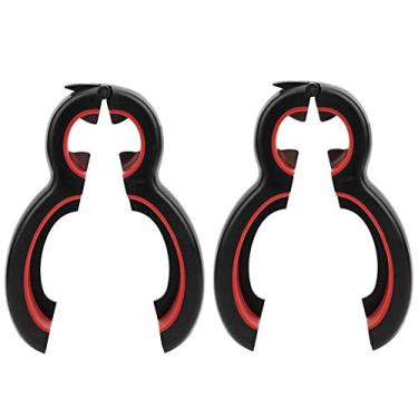 Imagem de 2 peças 6 em 1 abridor de latas, abridor de garrafas multifuncional, utensílios portáteis de cozinha com alça ergonômica, para viagem, acampamento, piquenique