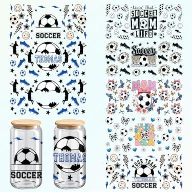 Imagem de Adesivos para copos DTF com tema de beisebol, design de beisebol UV pacote com 8 para copos de 473 ml, artesanato em vidro e madeira, 28 x 5 polegadas (266)