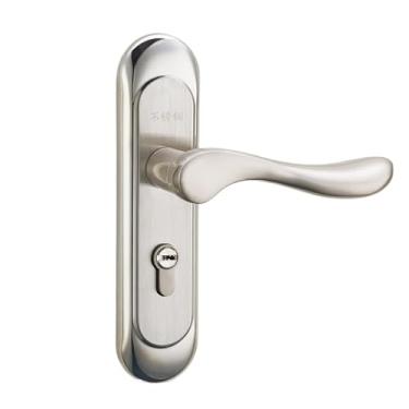 Imagem de Fechadura europeia de aço inoxidável para porta de quarto, fechadura interna, fechadura de porta de madeira