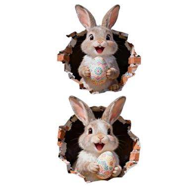 Imagem de Autocolantes de Coelhos da Páscoa - Decalques Colecionáveis 3D,Autocolantes para Álbum de Recortes | para Crianças, Família, Uso Interior e Exterior, Frigorífico, Planejador, Casa,